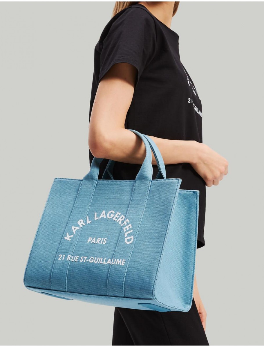 BOLSO KARL LAGERFED RSG SQUARE MEDIUM TOTE AZUL