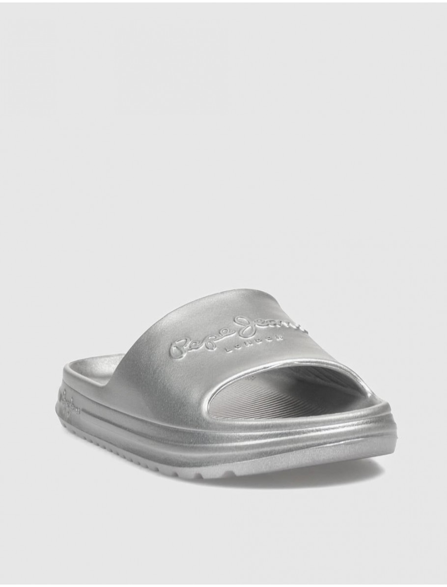 CHANCLA PEPE JEANS BEACH SLIDEMET PLATA
