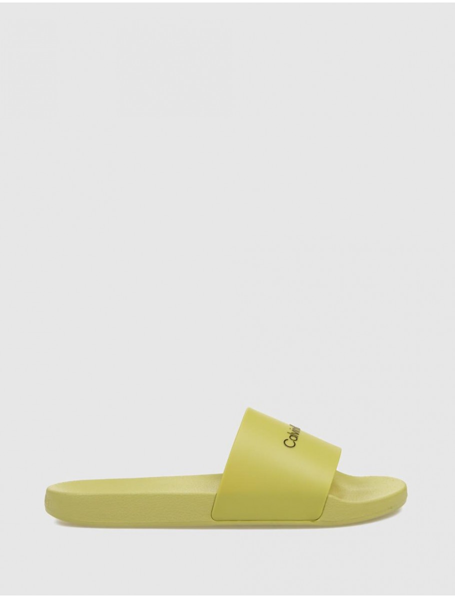 CHANCLA CALVIN KLEIN POOL SLIDE RUBBER VERDE