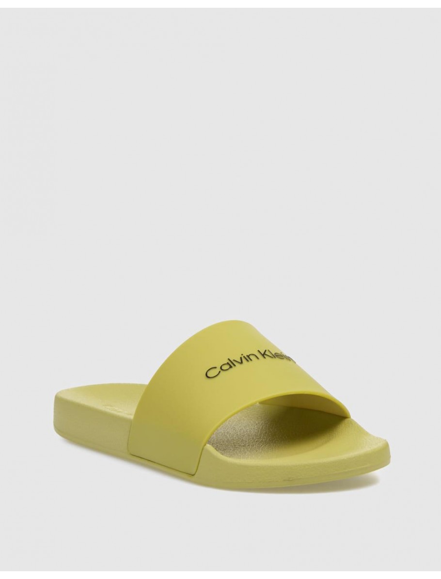 CHANCLA CALVIN KLEIN POOL SLIDE RUBBER VERDE
