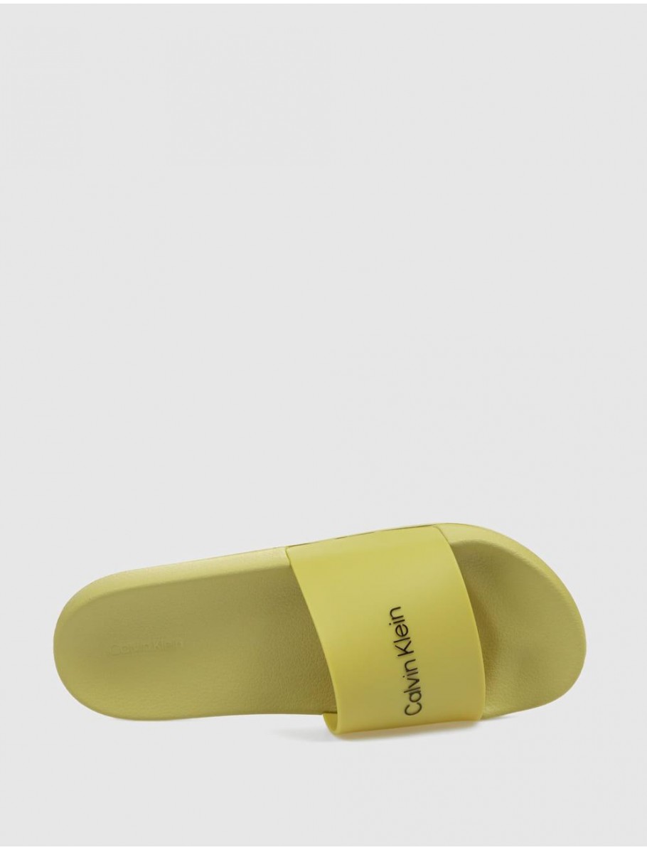 CHANCLA CALVIN KLEIN POOL SLIDE RUBBER VERDE