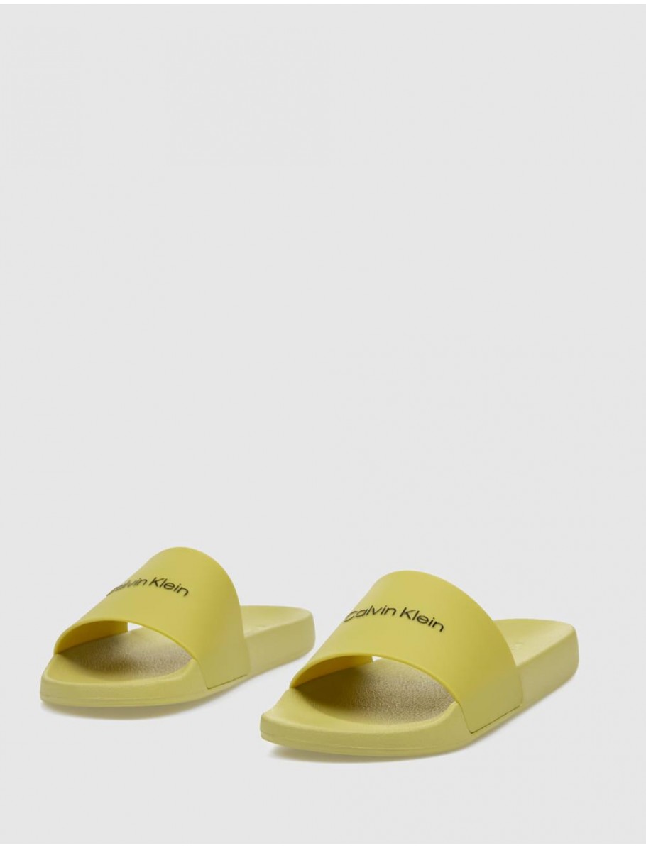 CHANCLA CALVIN KLEIN POOL SLIDE RUBBER VERDE