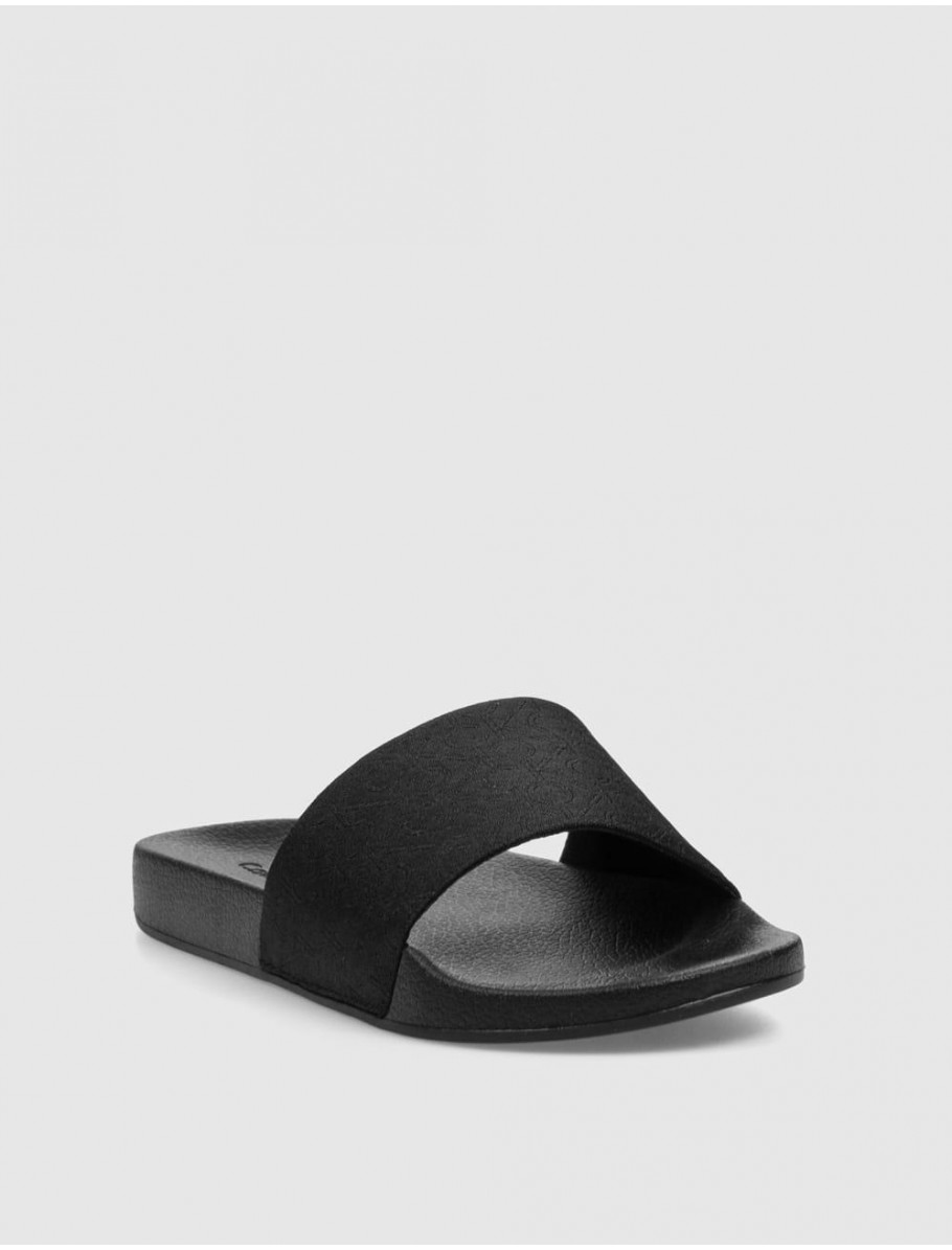 CHANCLA CALVIN KLEIN POOL SLIDE JACQ NEGRO