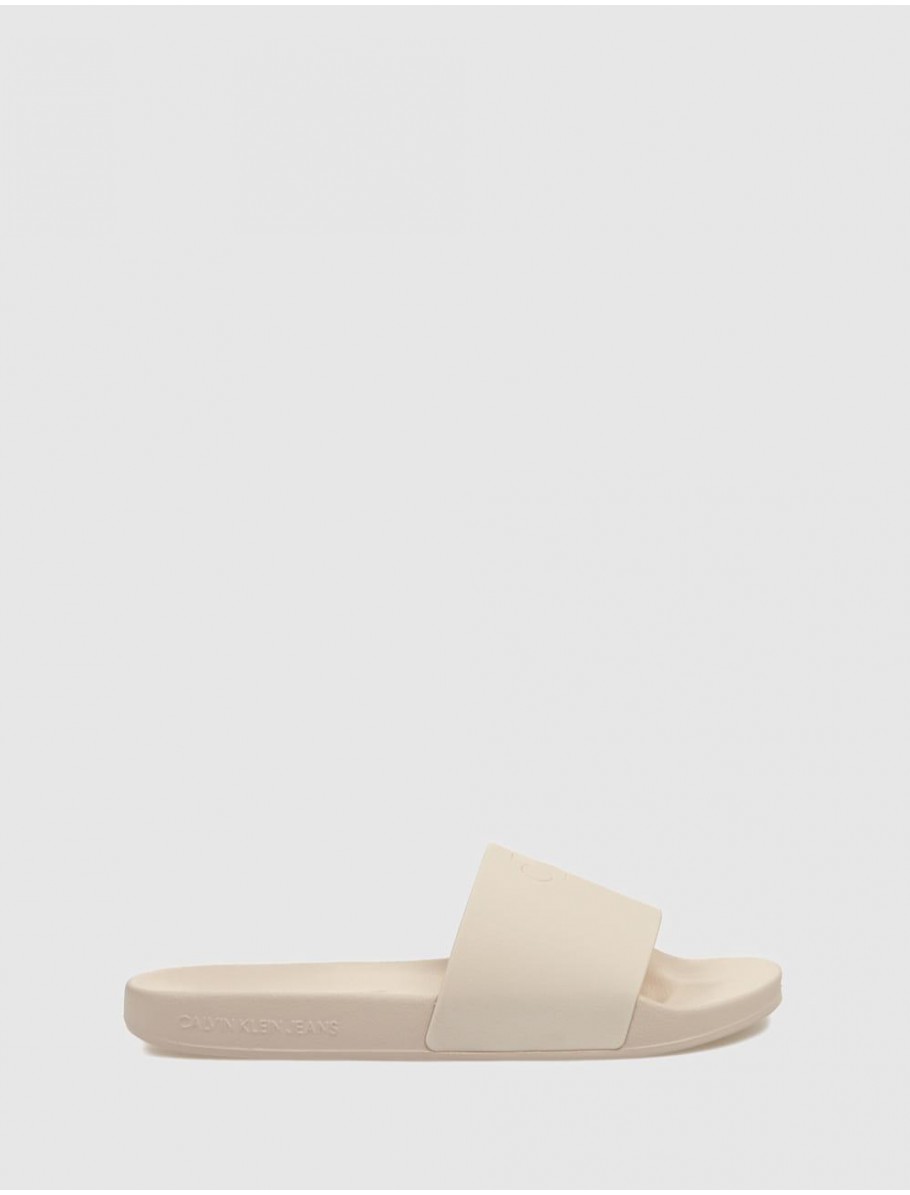 CHANCLA CALVIN KLEIN SLIDE MONOGRAM TPU ROSA