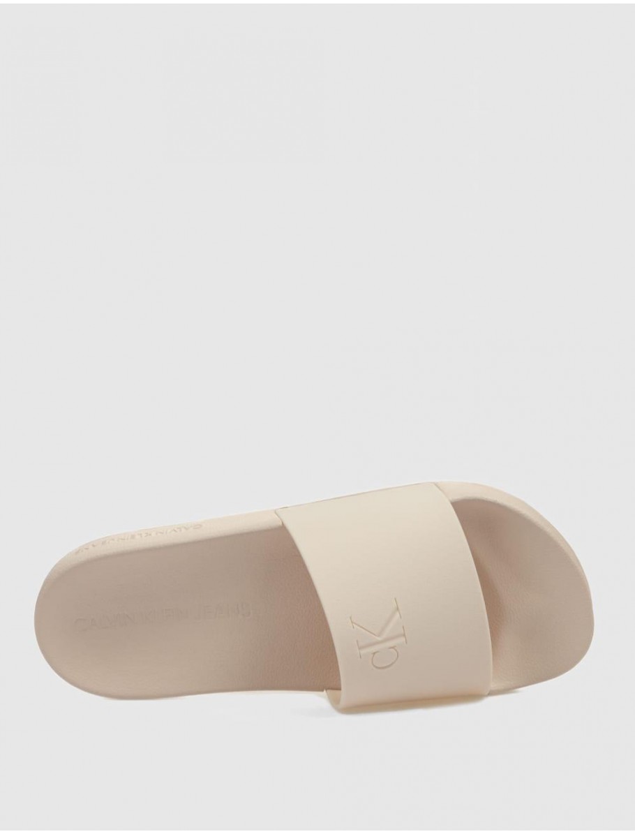 CHANCLA CALVIN KLEIN SLIDE MONOGRAM TPU ROSA