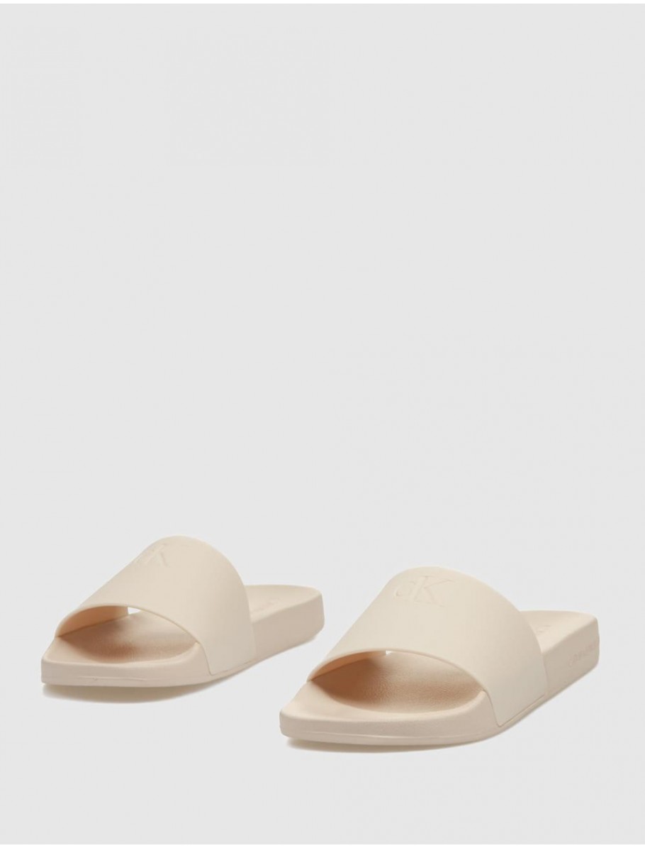 CHANCLA CALVIN KLEIN SLIDE MONOGRAM TPU ROSA