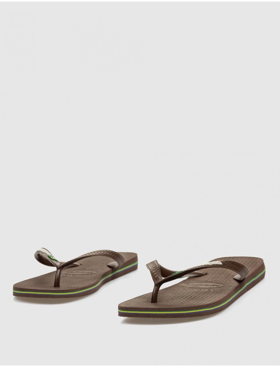 CHANCLA HAVAIANAS BRASIL LOGO MARRoN
