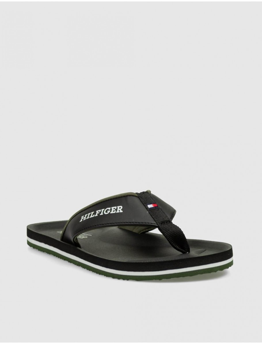 CHANCLA TOMMY HILFIGER PADDED COMFORT HILFIGER B NEGRO