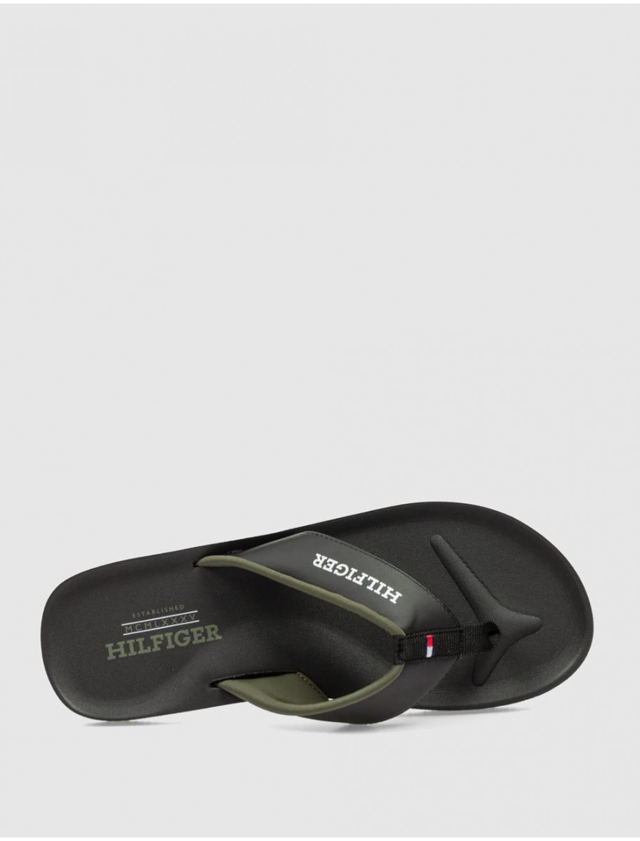 CHANCLA TOMMY HILFIGER PADDED COMFORT HILFIGER B NEGRO