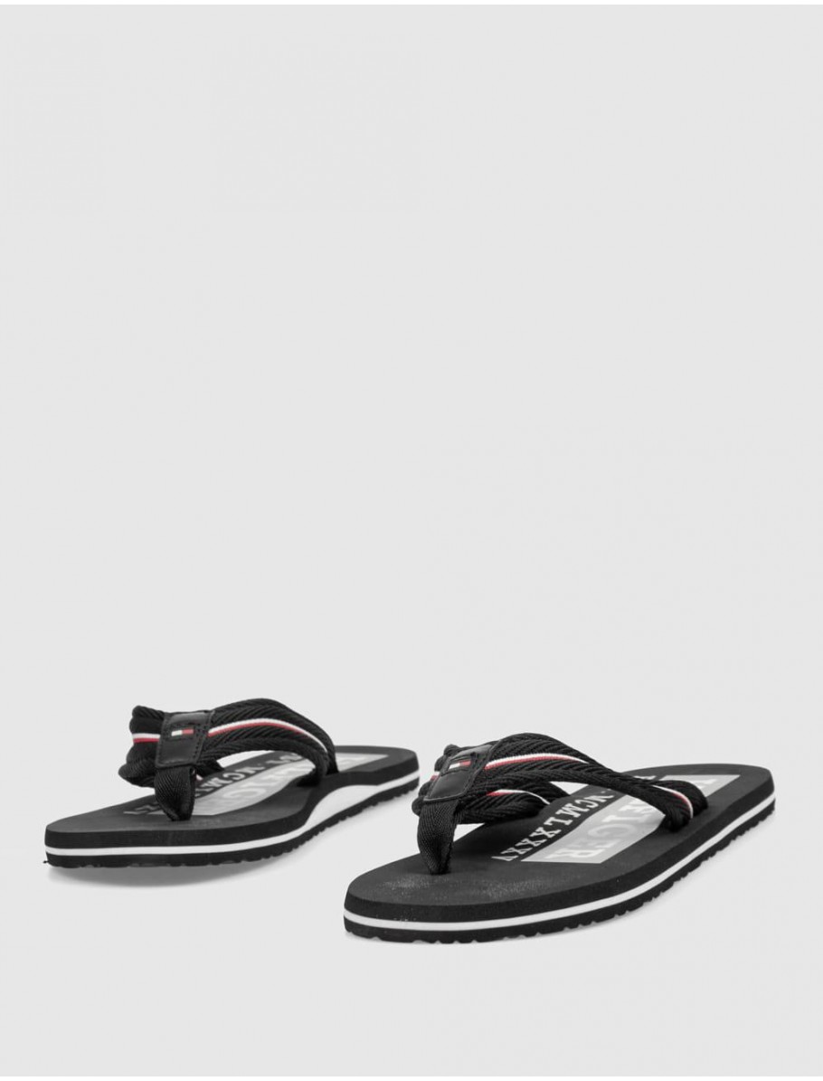 CHANCLA TOMMY HILFIGER CORPORATE HILFIGER BEACH NEGRO