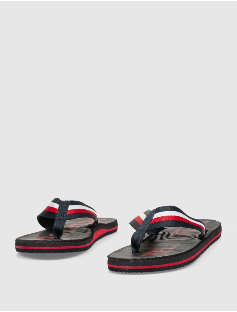 CHANCLA TOMMY HILFIGER MASSAGE HILFIGER BEACH SANDAL MARINO