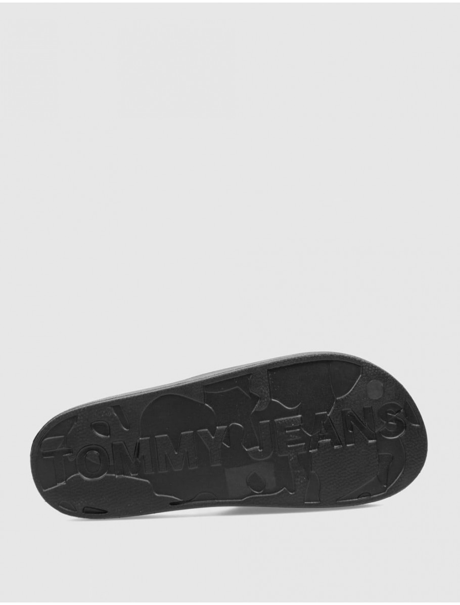 CHANCLA TOMMY HILFIGER TJW PRINTED PU POOL SLIDE NEGRO