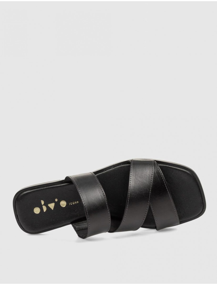 SANDALIA OBVIO SHOES KAI NEGRO