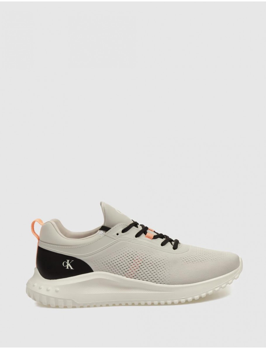 ZAPATILLA CALVIN KLEIN EVA RUNNER TECH KNIT BEIG