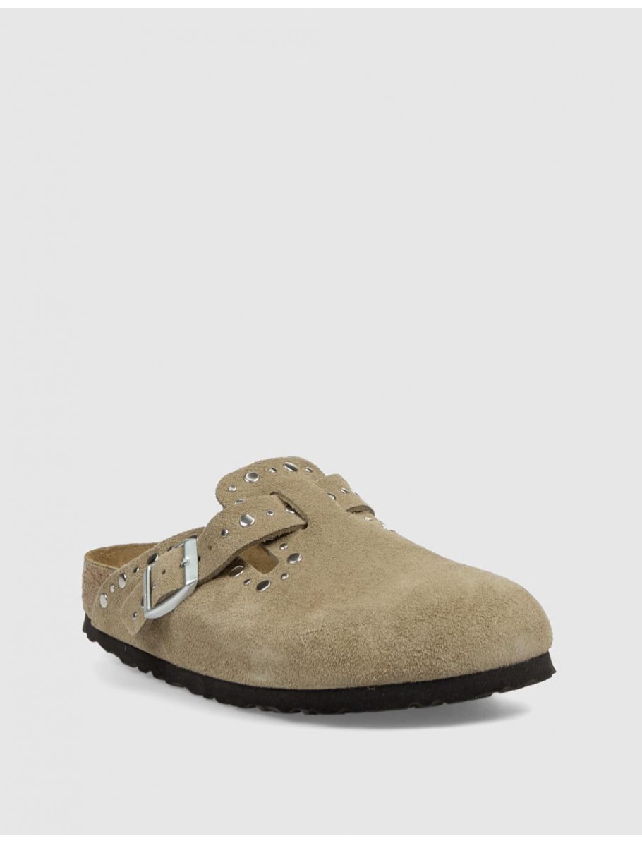 ZUECO BIRKENSTOCK BOSTON RIVET TAUPE