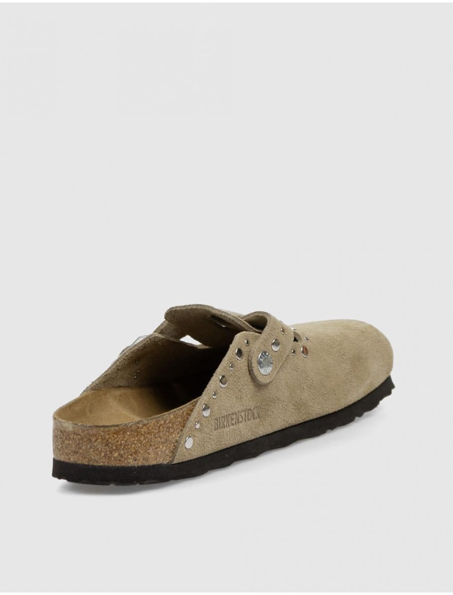 ZUECO BIRKENSTOCK BOSTON RIVET TAUPE