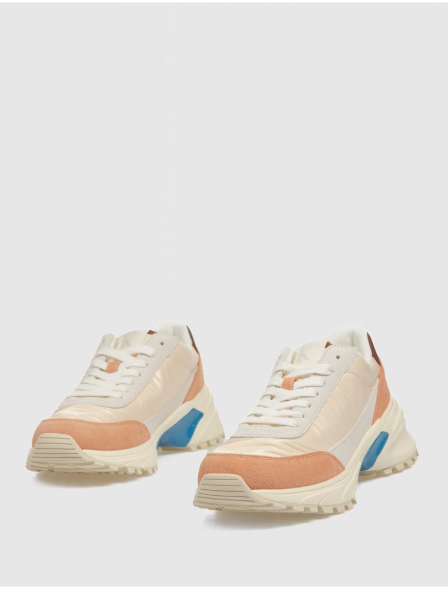 ZAPATILLA CALVIN KLEIN HIKE RUNNER MG NYLON PERL BEIG