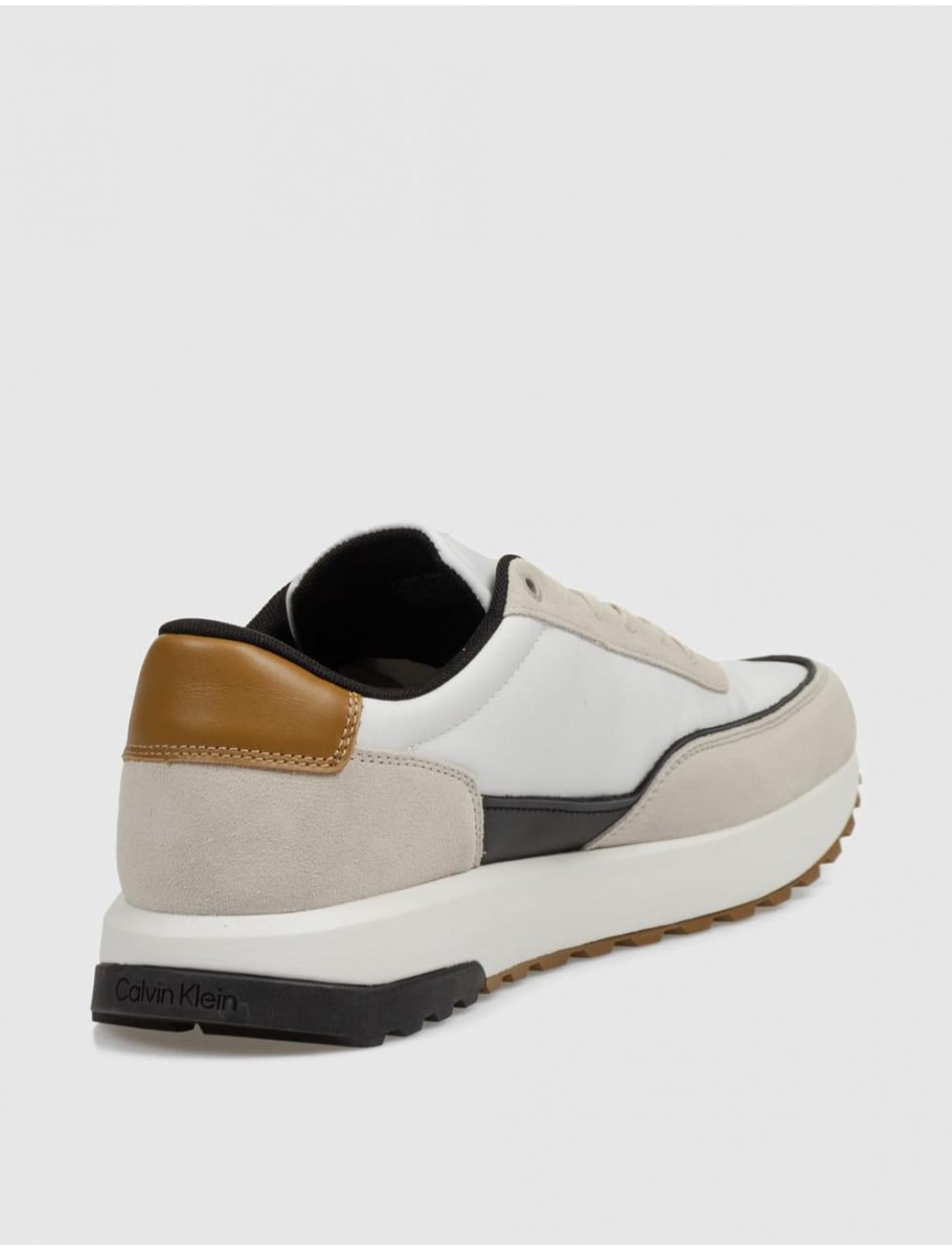 ZAPATILLA CALVIN KLEIN LOW TOP LACE UP REPREVE MIX BLANCO