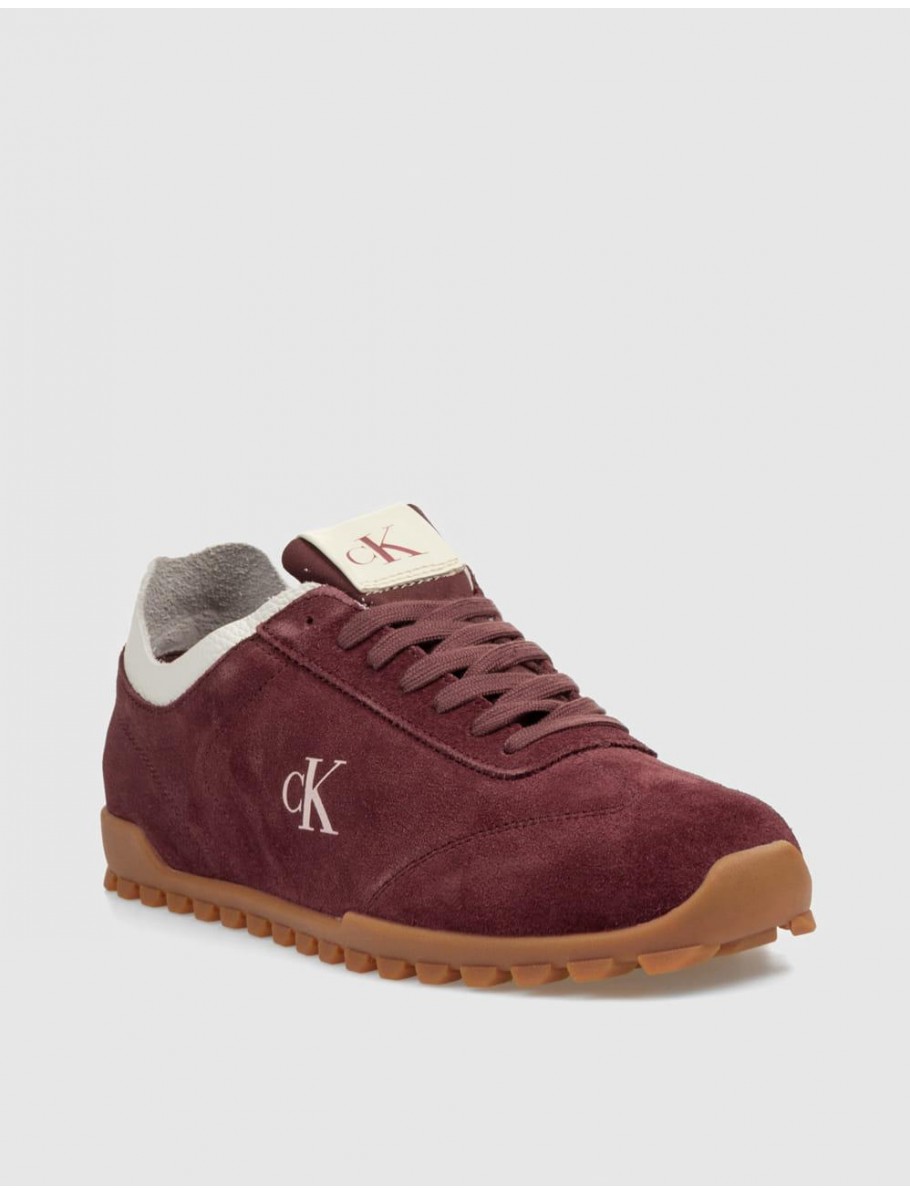 ZAPATILLA CALVIN KLEIN LOW PROFILE RUNNER SU BURDEOS