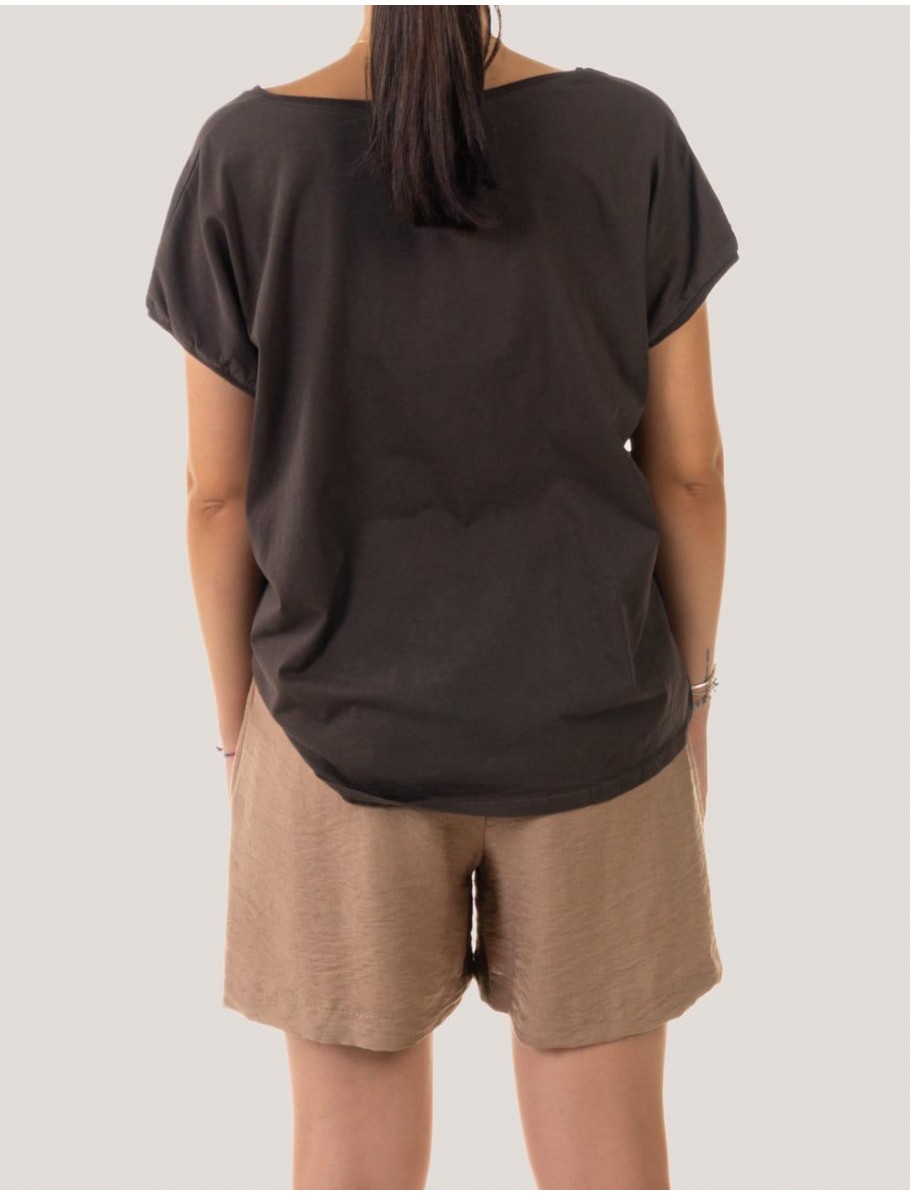 CAMISETA OBVIO NUNCIA MARRoN