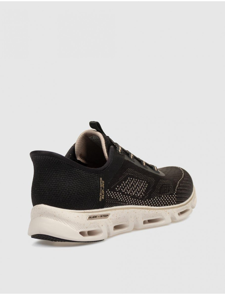 ZAPATILLA SKECHERS GLIDE STEP GRATIFY PACE NEGRO
