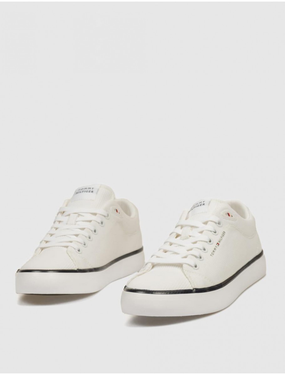 ZAPATILLA TOMMY HILFIGER TH HI VULC CORE LOW II MESH BLANCO