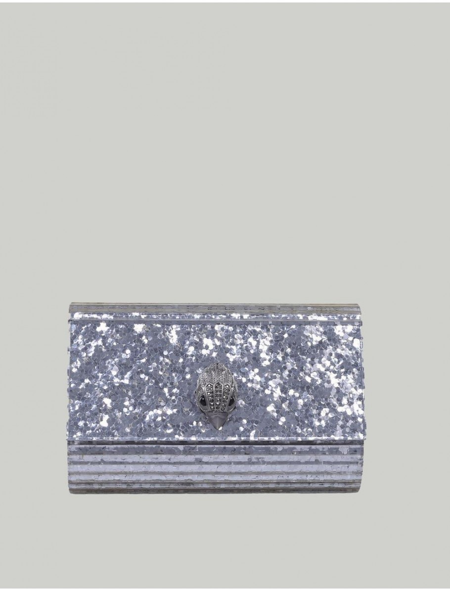 BOLSO KURT GEIGER PARTY EAGLE CLUTCH DRENCH PLATA