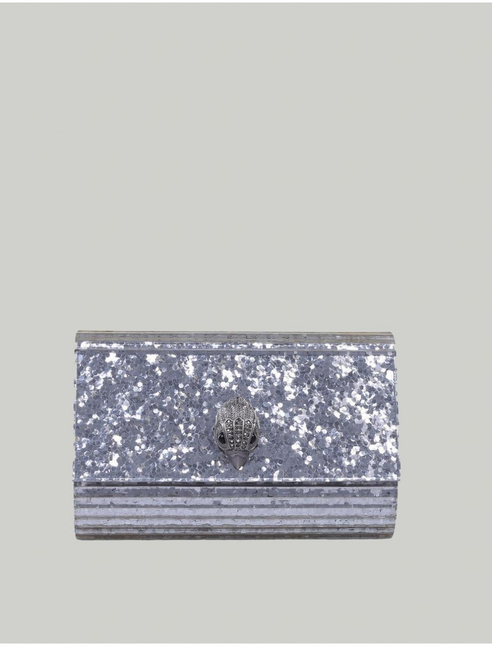 BOLSO KURT GEIGER PARTY EAGLE CLUTCH DRENCH PLATA
