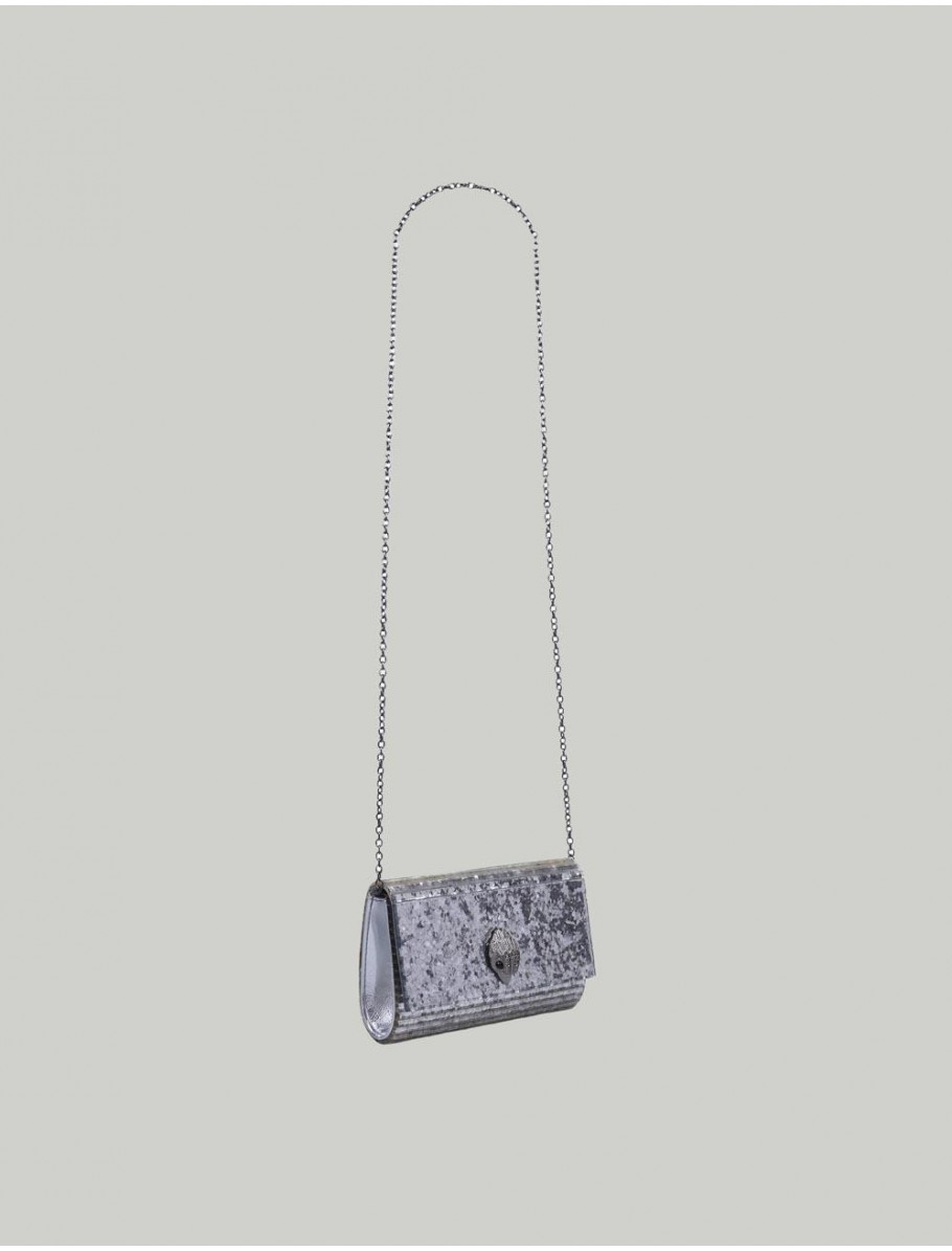 BOLSO KURT GEIGER PARTY EAGLE CLUTCH DRENCH PLATA