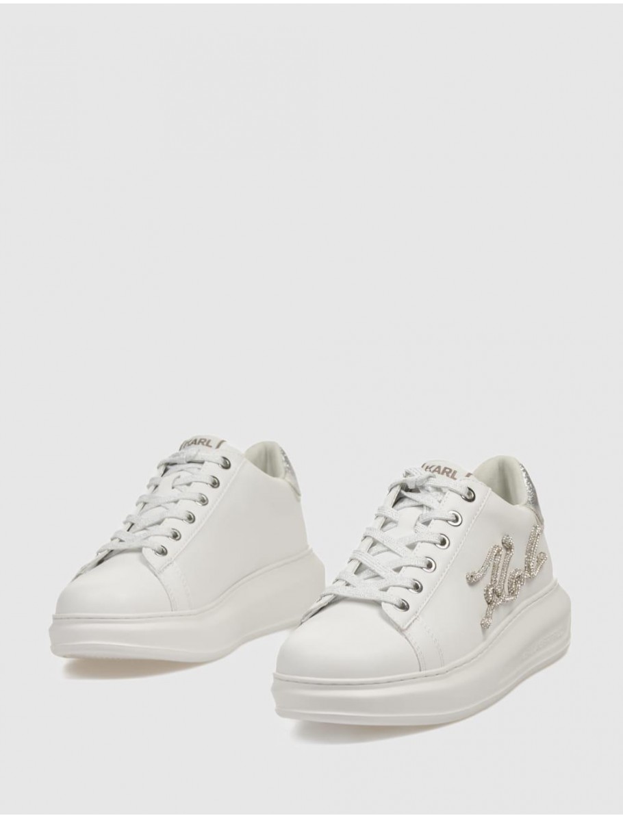 ZAPATILLA KARL LAGERFED KAPRI SIGNIA RHINESTONES LO BLANCO