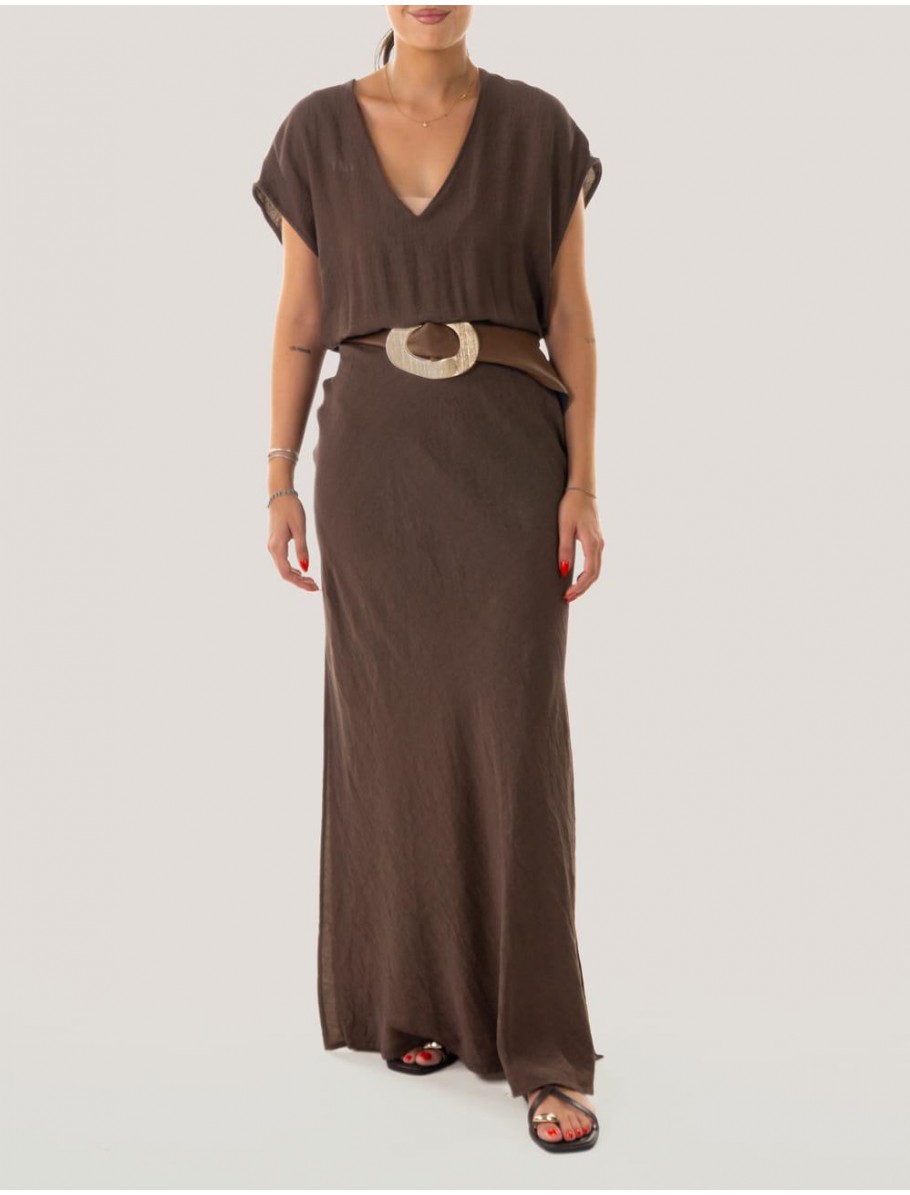VESTIDO OBVIO LANTA MARRoN
