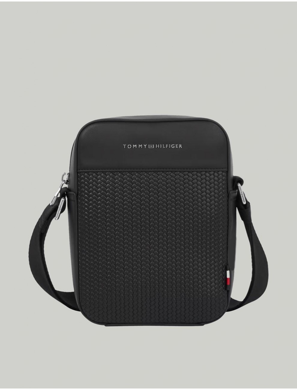BANDOLERA TOMMY HILFIGER TH WOVEN MINI REPORTER NEGRO