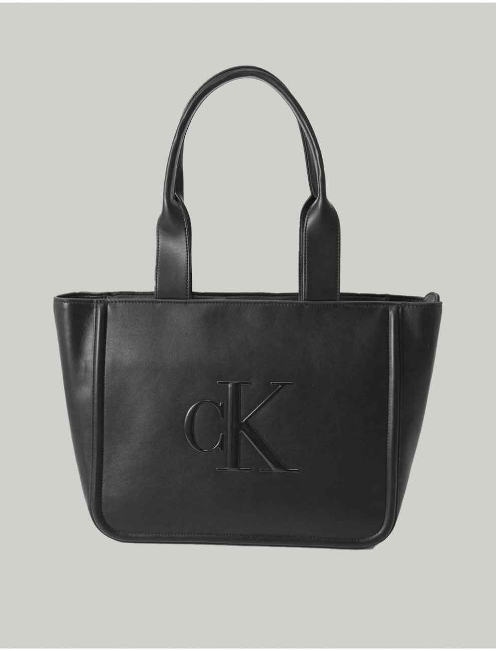 BOLSO CALVIN KLEIN RAISED CK MEDIUM TOTE NEGRO