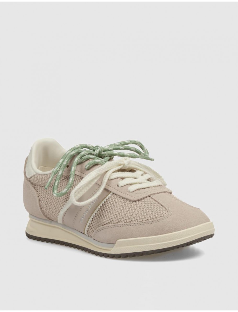 ZAPATILLA TOMMY HILFIGER TJW LOW PROFILE RUNNER TAUPE
