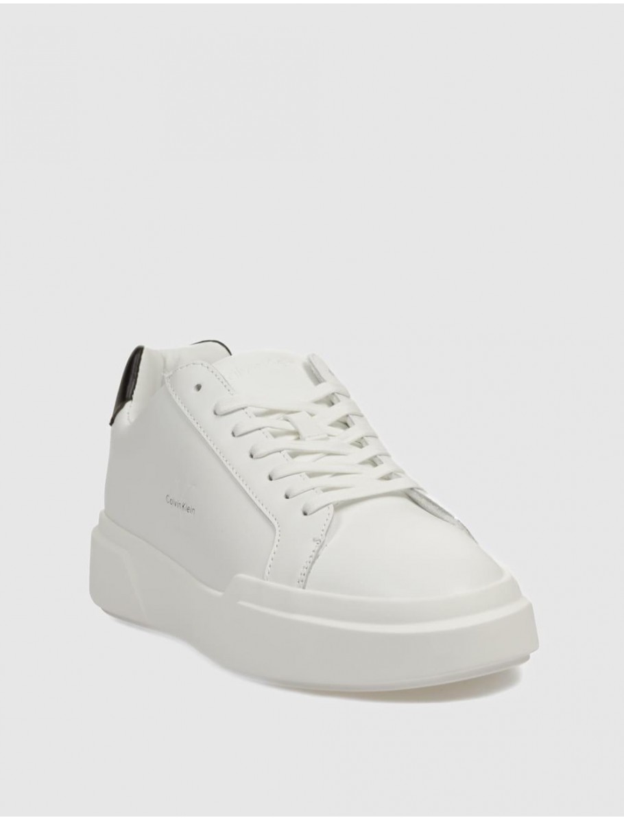 ZAPATILLA CALVIN KLEIN CHUNKY CUPSOLE LACEUP LTH BLANCO