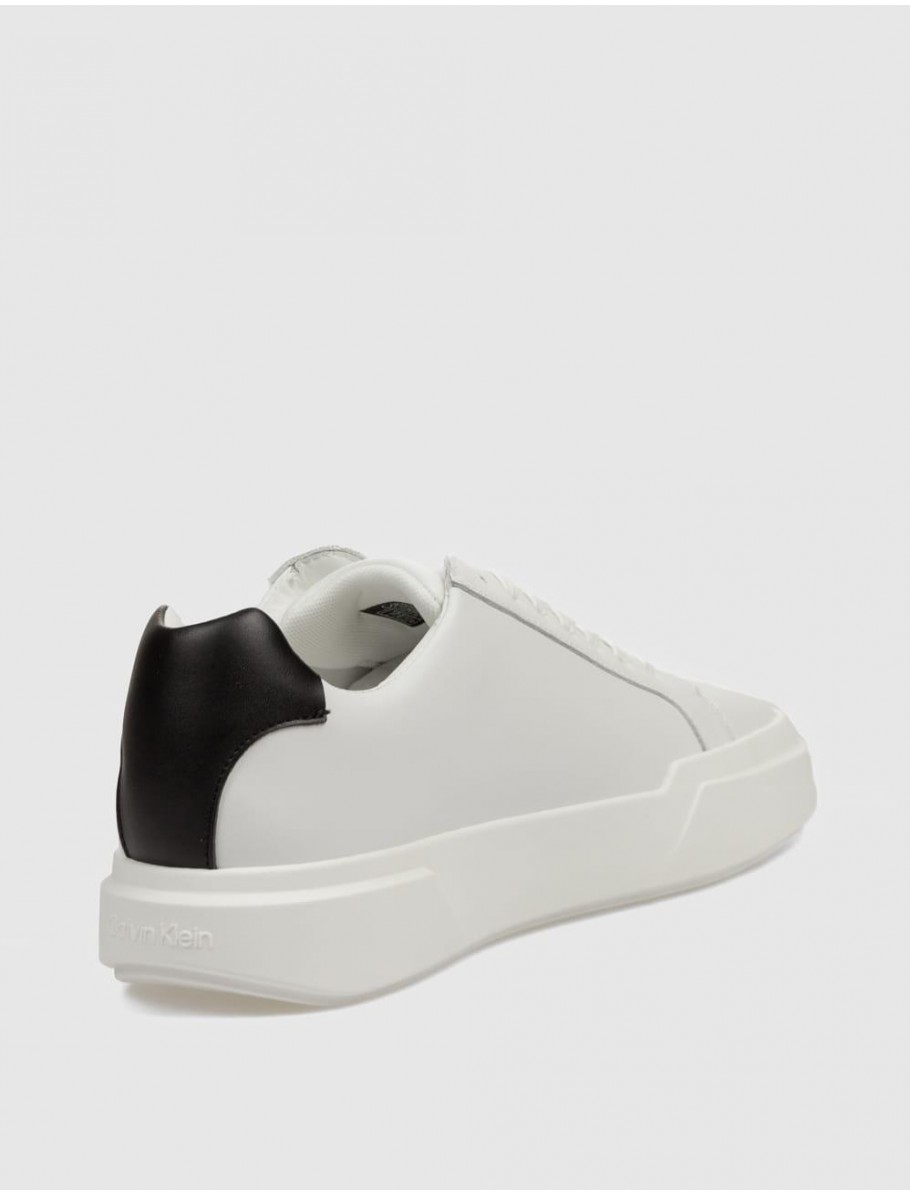 ZAPATILLA CALVIN KLEIN CHUNKY CUPSOLE LACEUP LTH BLANCO