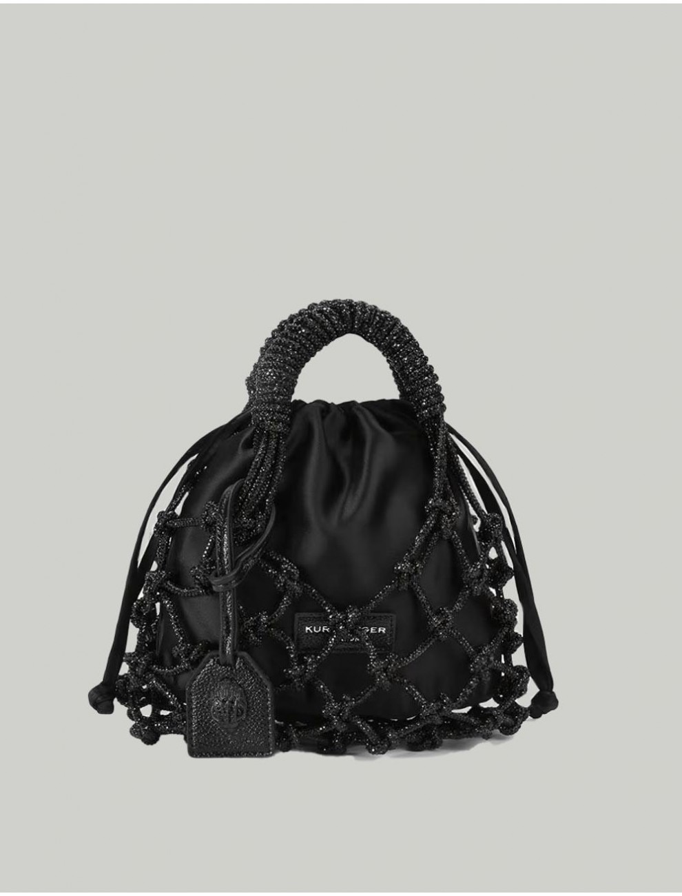 BOLSO KURT GEIGER SM MACRAME CRYSTAL BAG NEGRO