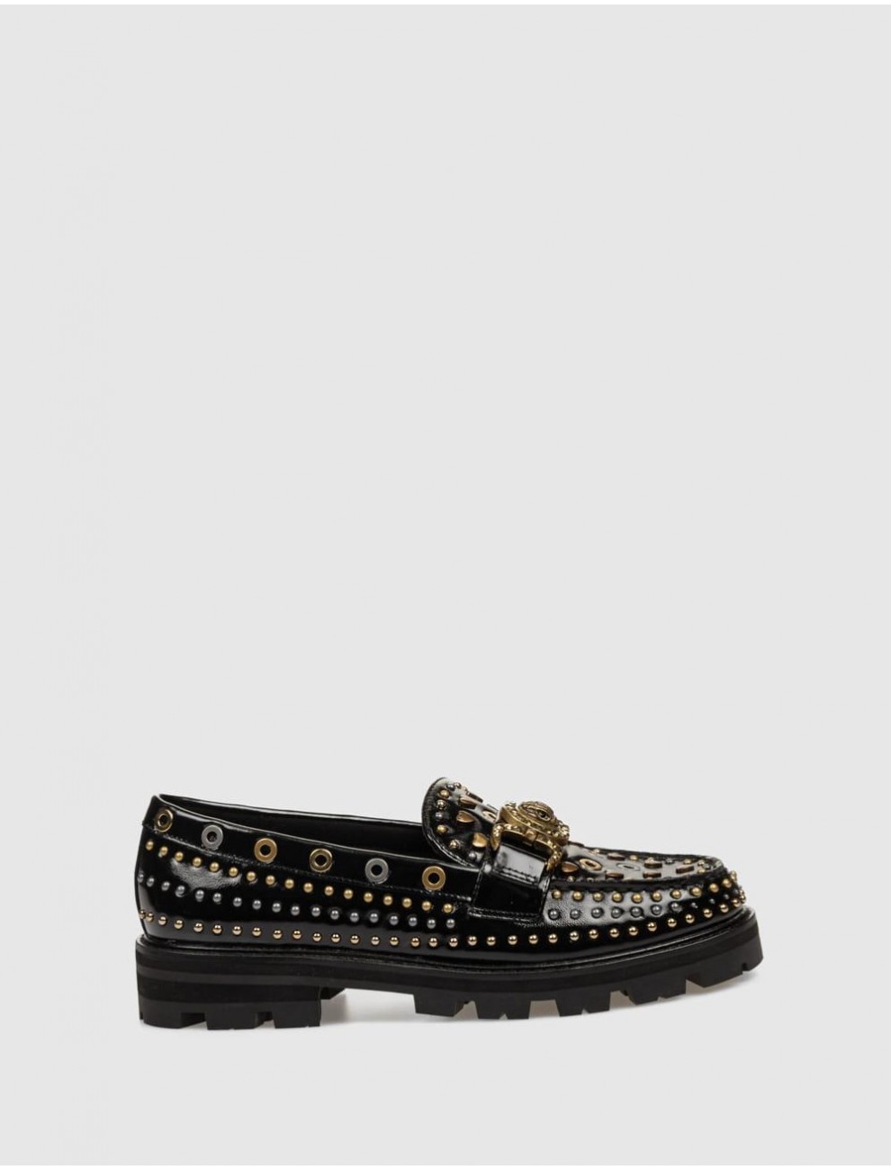 MOCASiN KURT GEIGER MANSION STUD LOAFER NEGRO