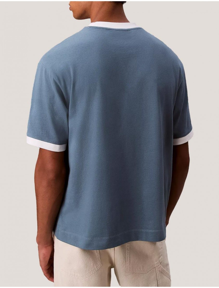 CAMISETA CALVIN KLEIN SS RTR LG RNGR AZUL