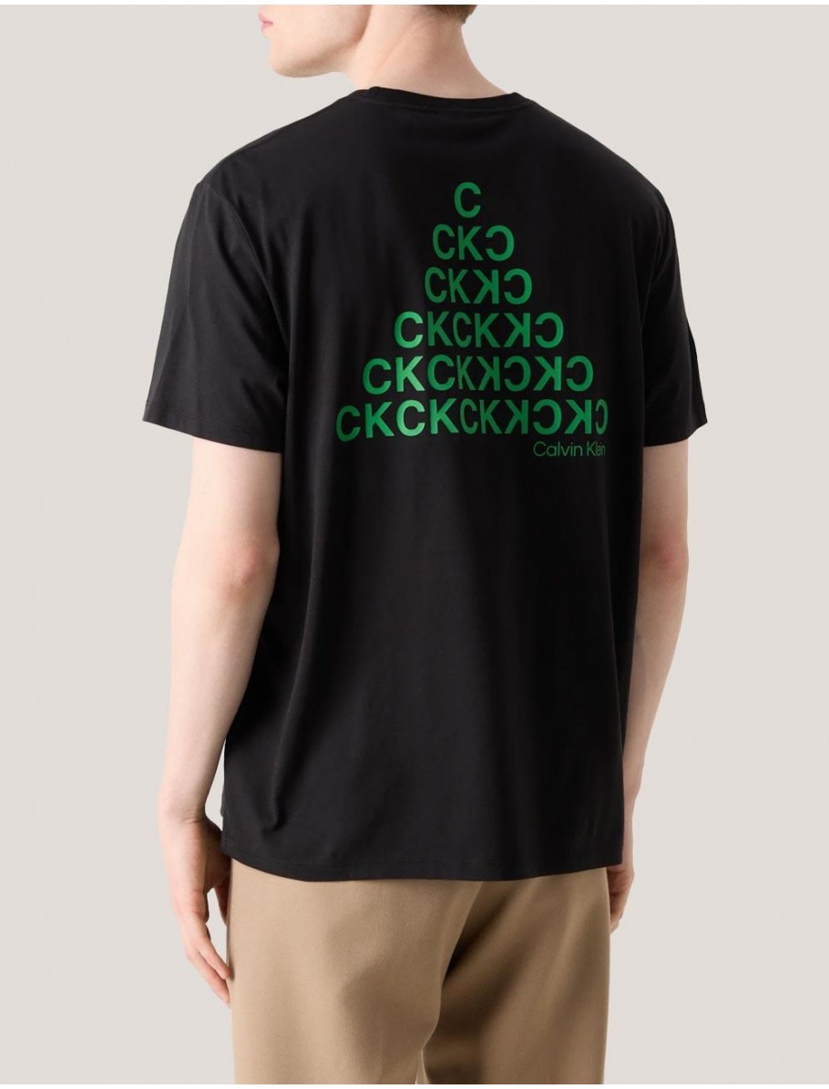 CAMISETA CALVIN KLEIN CLVN BH PYRMD NEGRO
