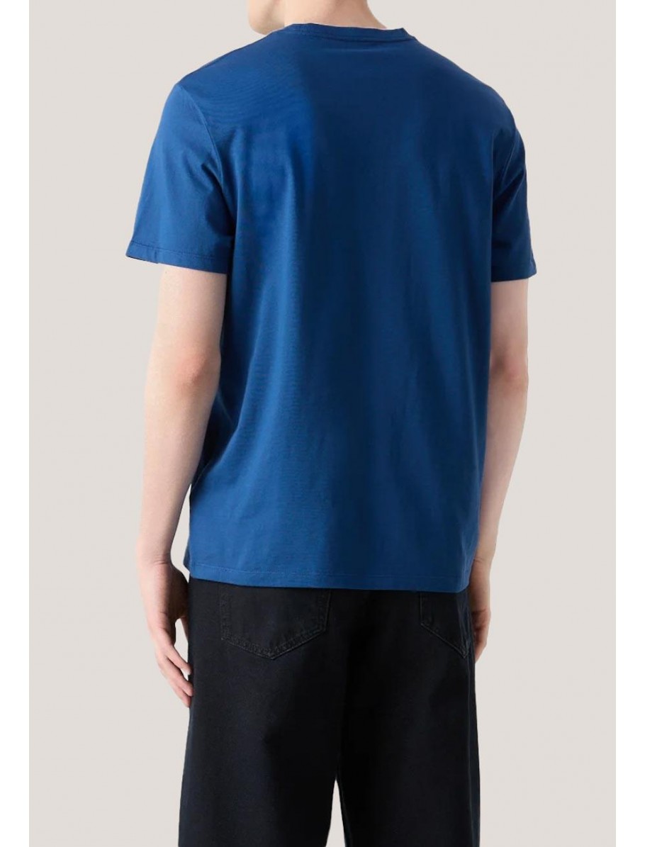 CAMISETA CALVIN KLEIN SS CNTR MNGRM AZUL