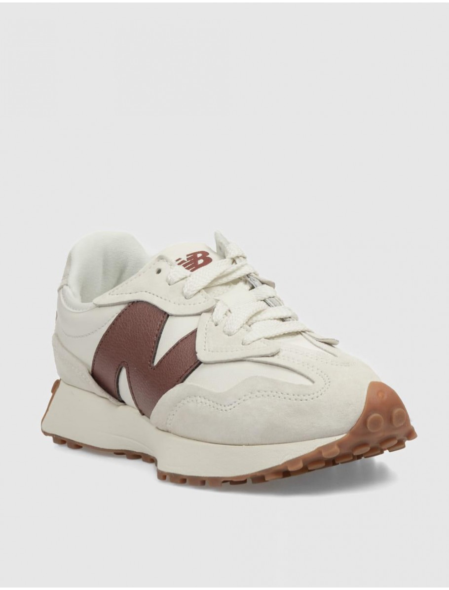 ZAPATILLA NEW BALANCE U327 BEIG ROJO