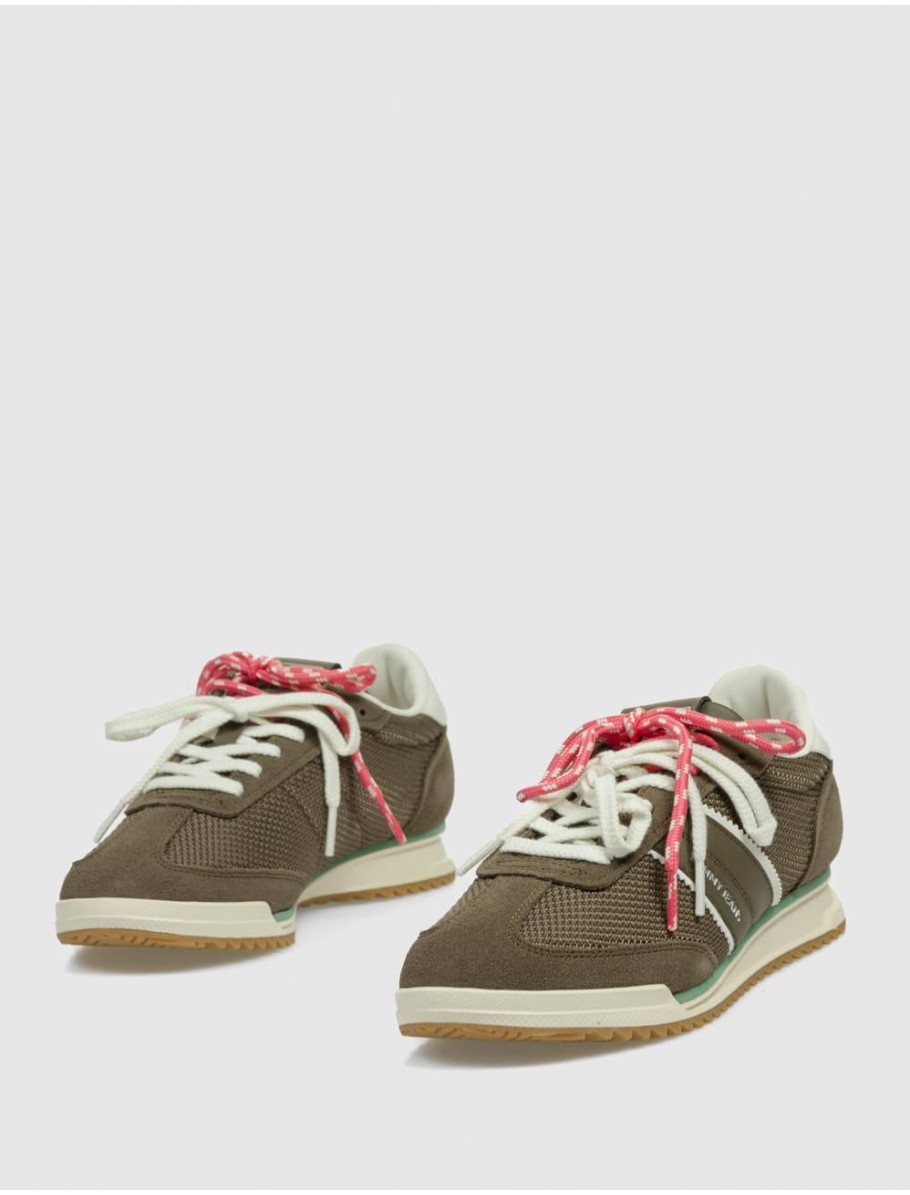 ZAPATILLA TOMMY HILFIGER TJW LOW PROFILE RUNNER MARRoN