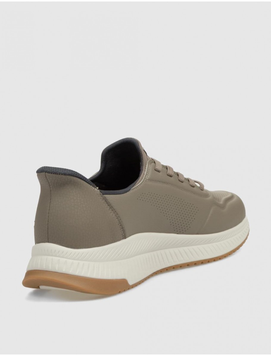 ZAPATILLA SKECHERS BOBS SPORT SQUAD 4 TAUPE