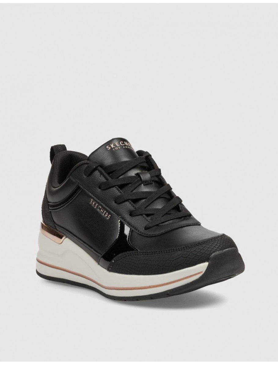 ZAPATILLA SKECHERS BILLION 2 FINE SHINE NEGRO