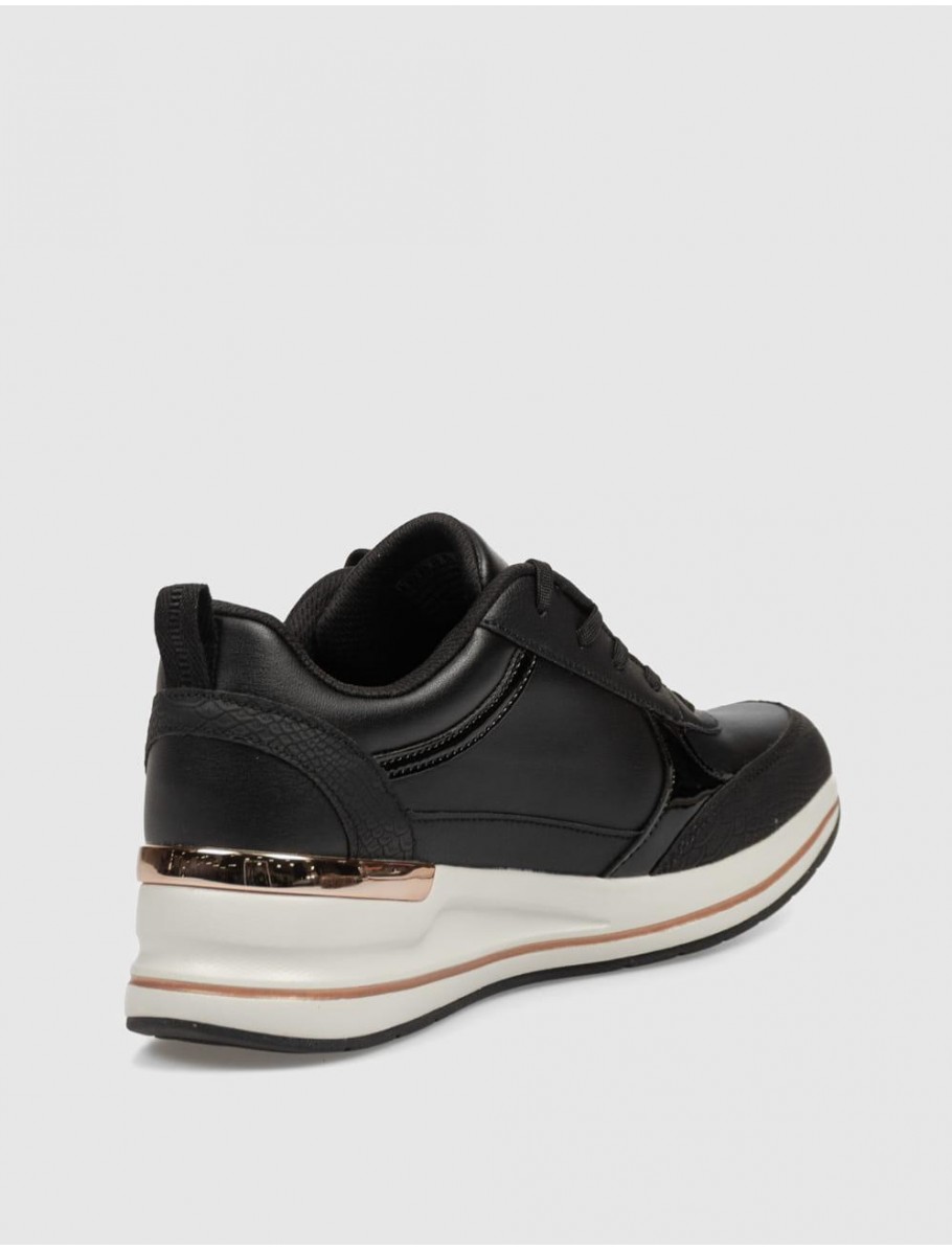ZAPATILLA SKECHERS BILLION 2 FINE SHINE NEGRO