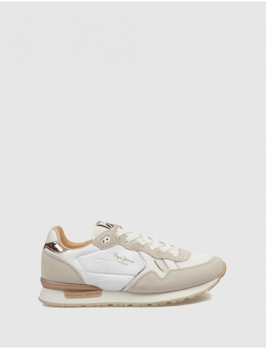 ZAPATILLA PEPE JEANS BRIT MIRROR BLANCO