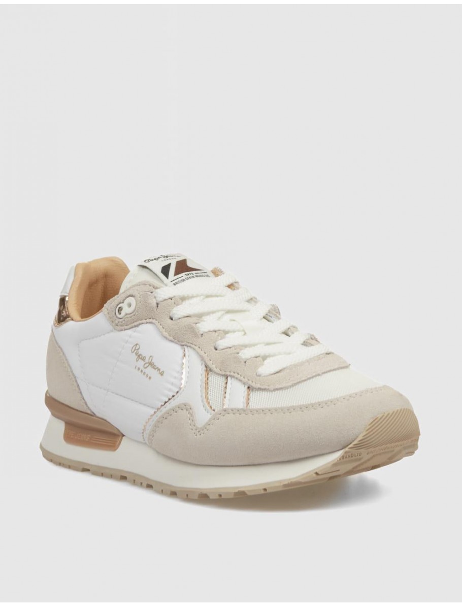 ZAPATILLA PEPE JEANS BRIT MIRROR BLANCO