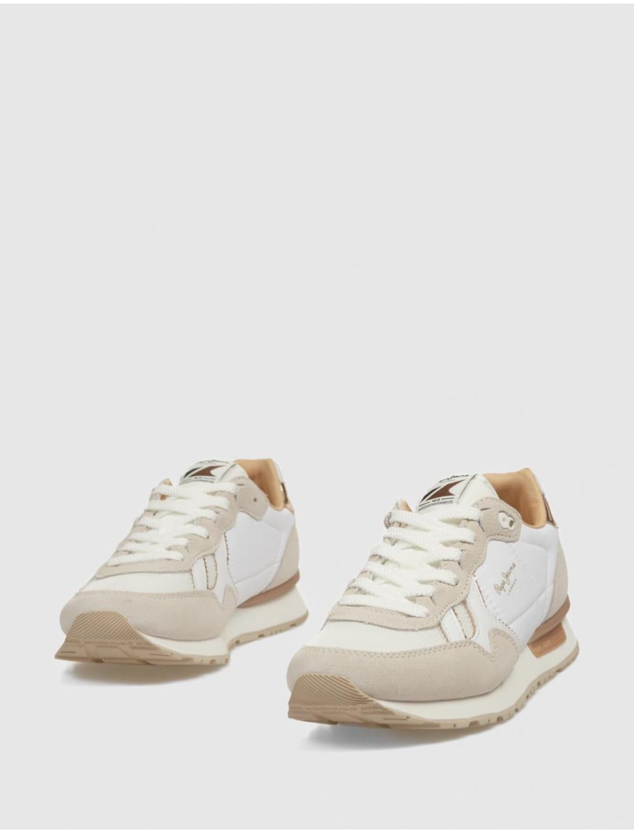 ZAPATILLA PEPE JEANS BRIT MIRROR BLANCO