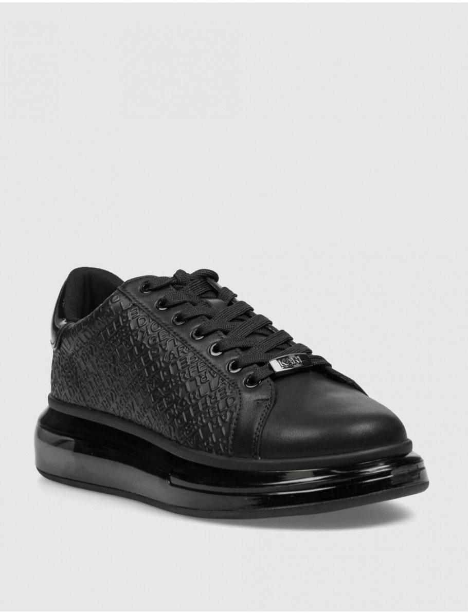 ZAPATILLA KARL LAGERFED KAPRI KUSHION EMBOSS REPEAT LO LACE NEGRO
